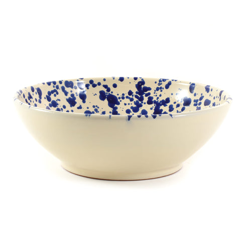 Puglia Blue Splatter Large Salad Bowl, 28cm