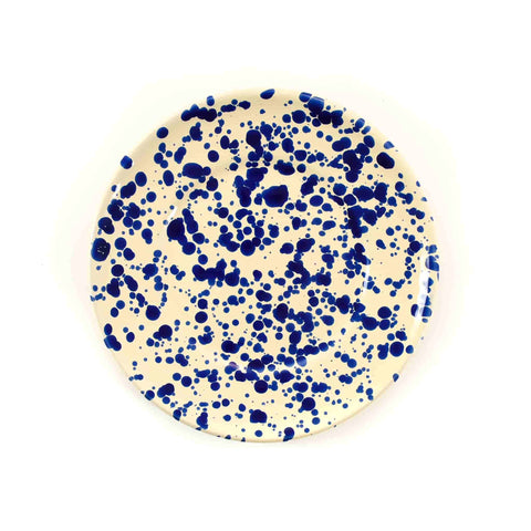 Puglia Blue Splatter Side Plate, 19cm
