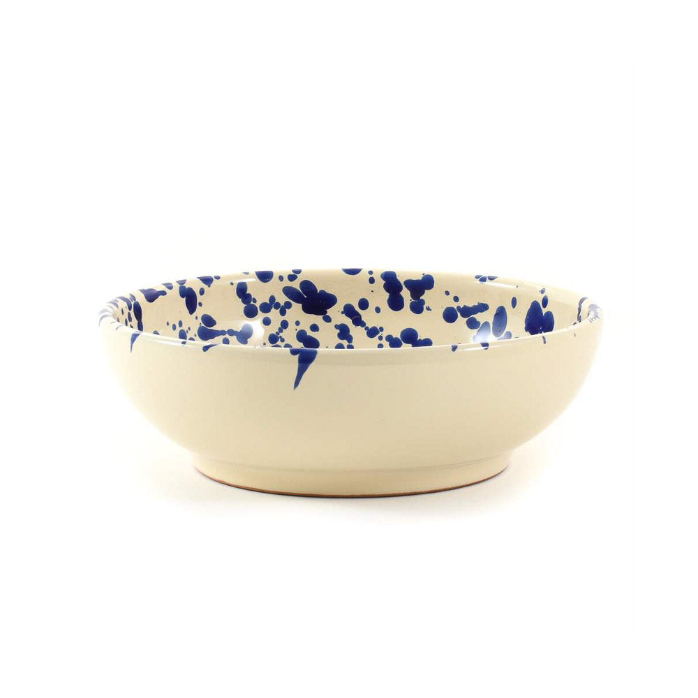 Puglia Blue Splatter Bowl 19cm