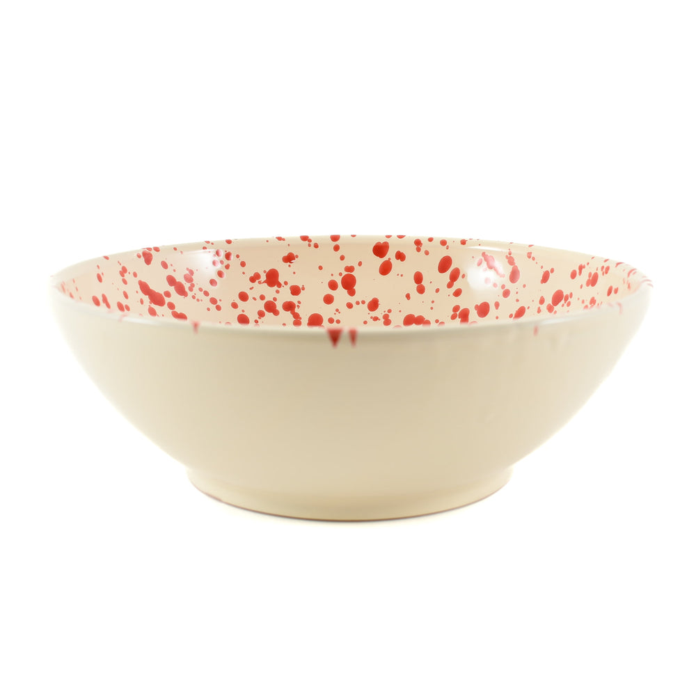 Puglia Red Splatter Large Salad Bowl 28cm | Buy online at Sous Chef UK