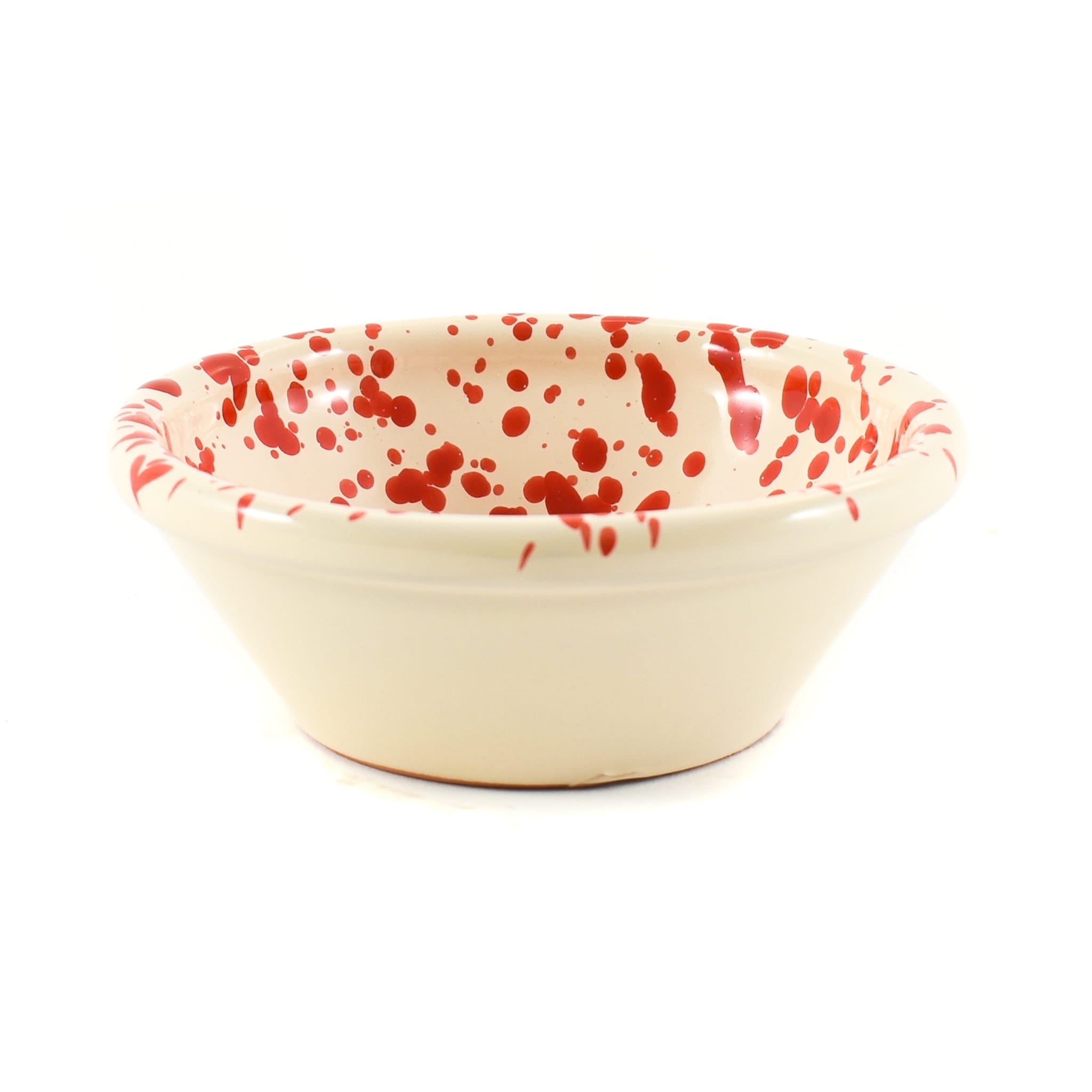 Puglia Red Splatter Bowl 12cm side