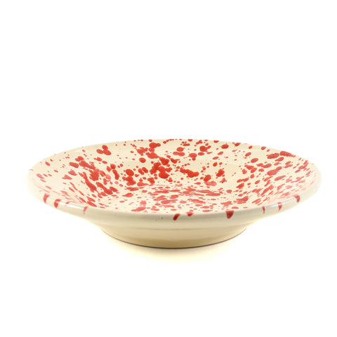 Puglia Red Splatter Pasta Bowl, 29cm