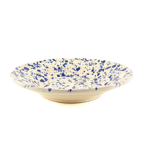 Puglia Blue Splatter Pasta Bowl, 29cm