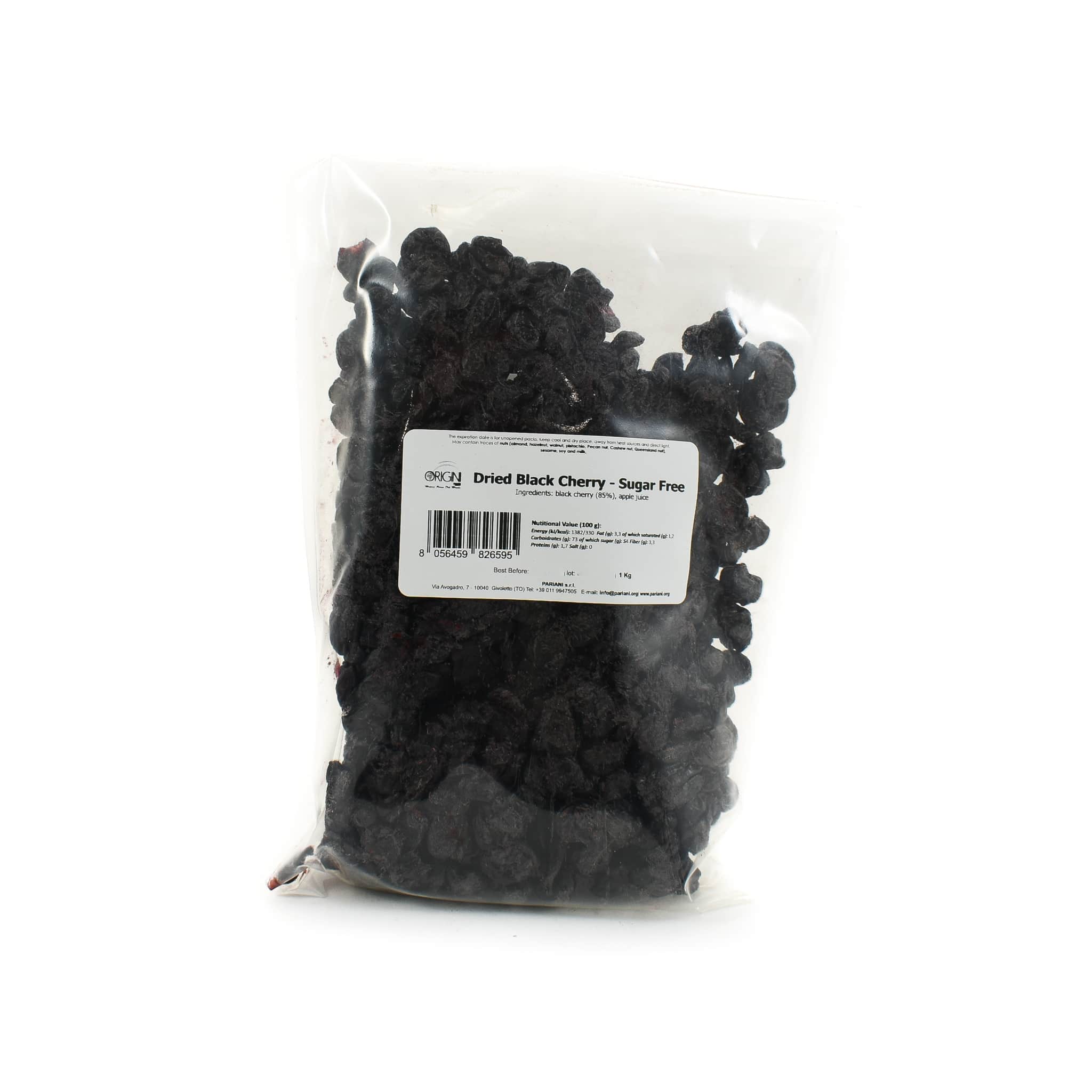 Pariani Sugar Free Amarena Dried Black Cherry 1kg packaging