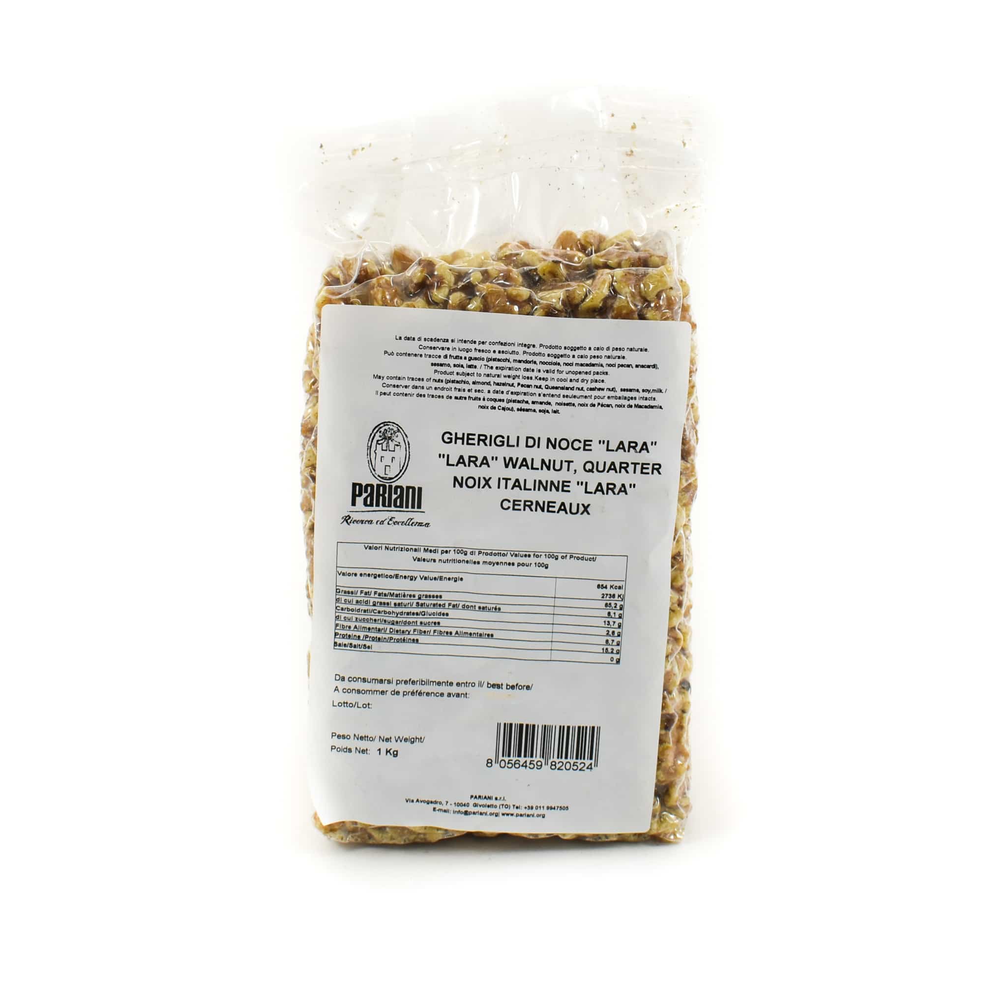 Pariani Italian Walnut LARA variety 1kg packaging
