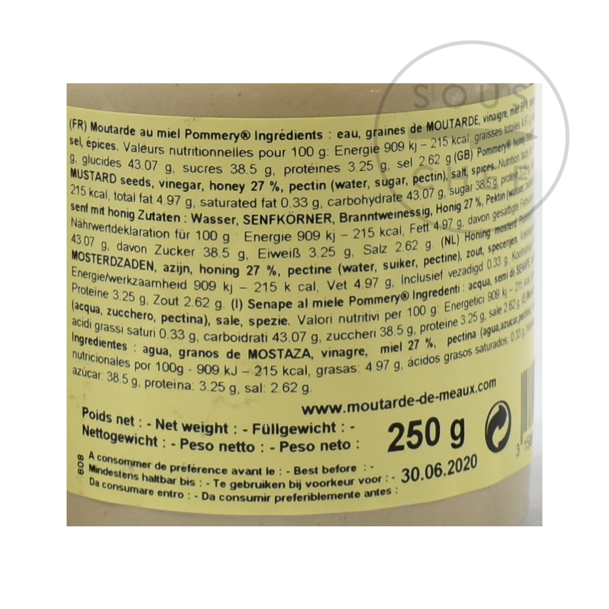 Pommery Honey Mustard, 250g
