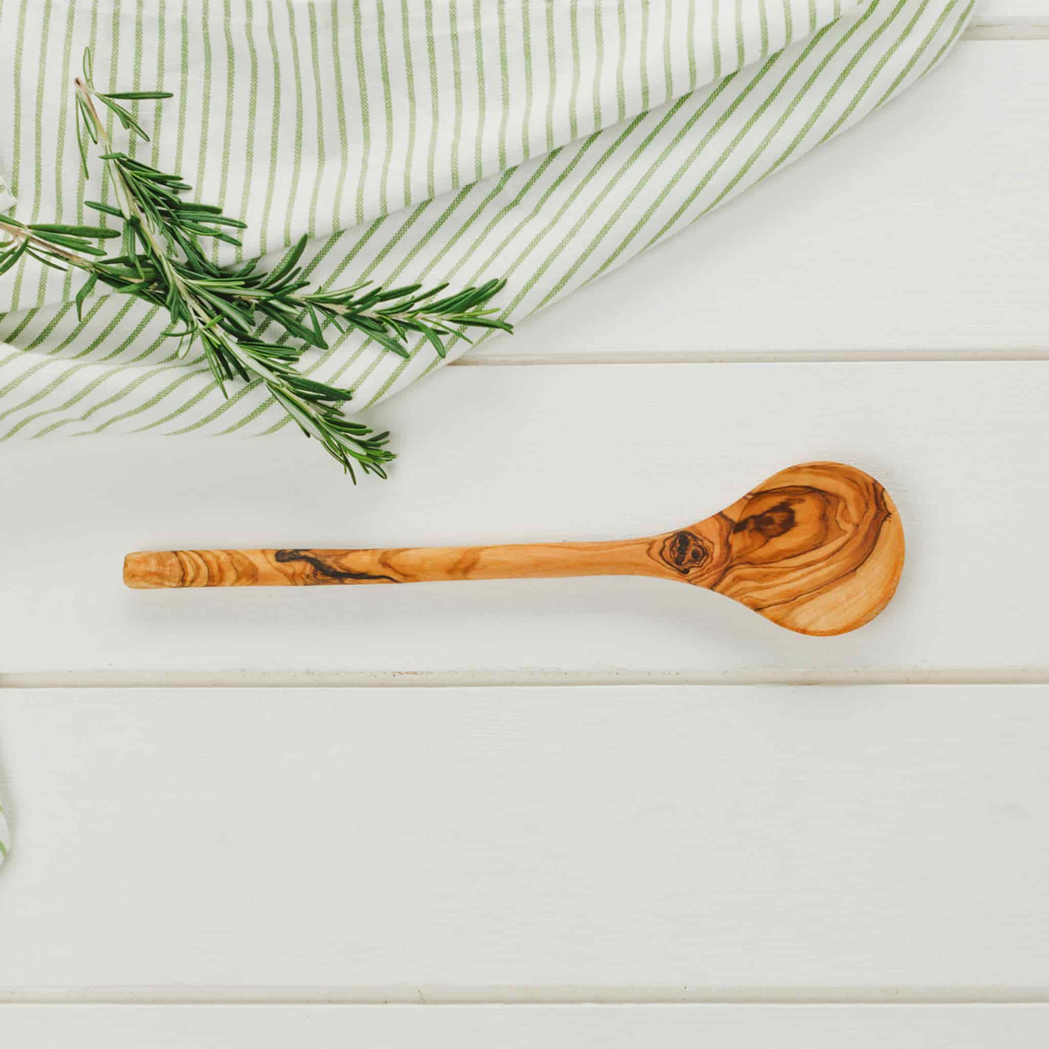 Olive Wood Round Spoon 30cm