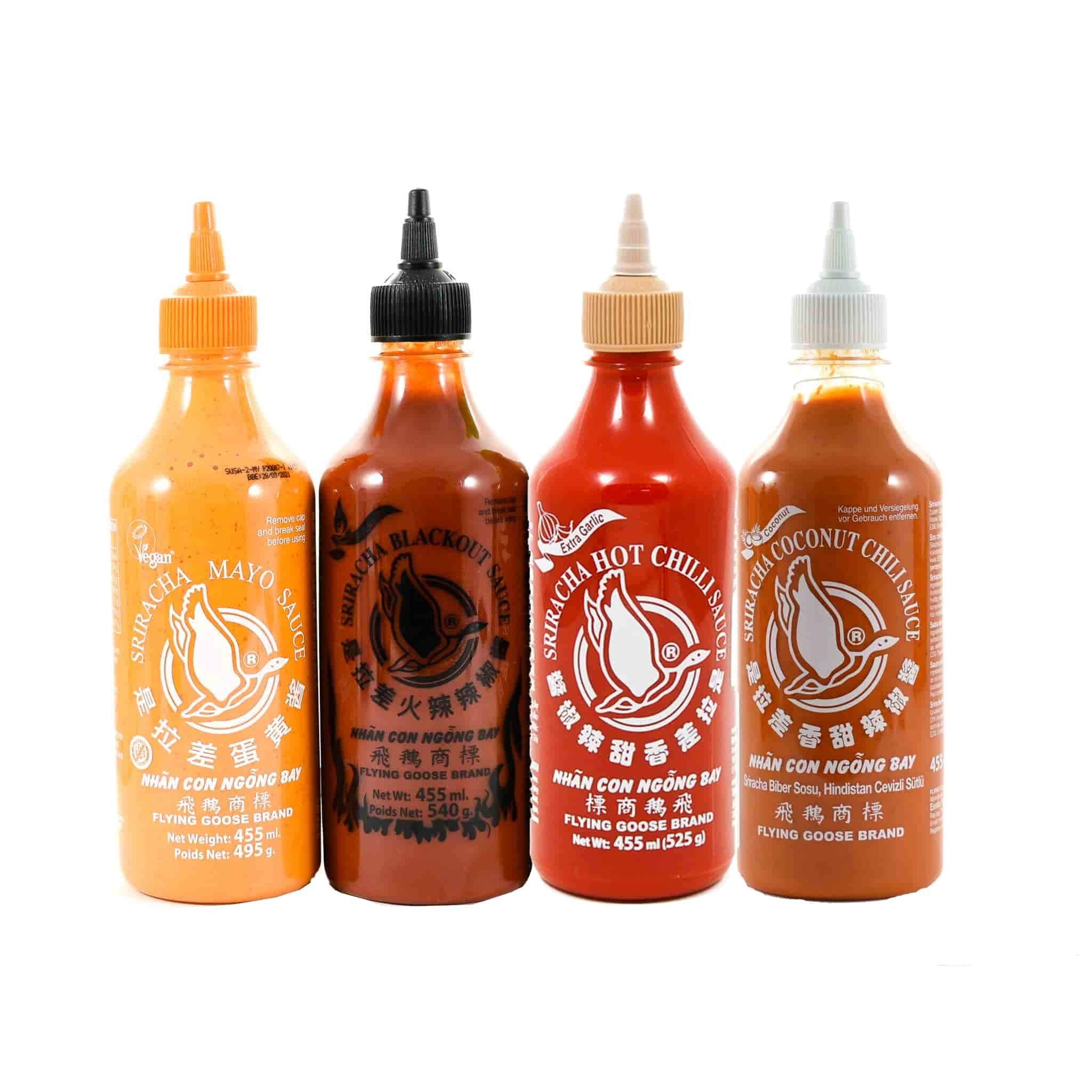 Flying Goose Sriracha Tasting Bundle 4 x 455ml