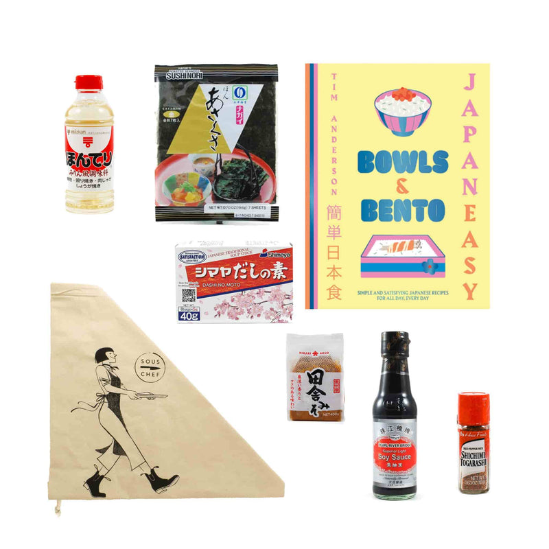 Japan Easy Bowls & Bento Cookbook & Ingredients Set