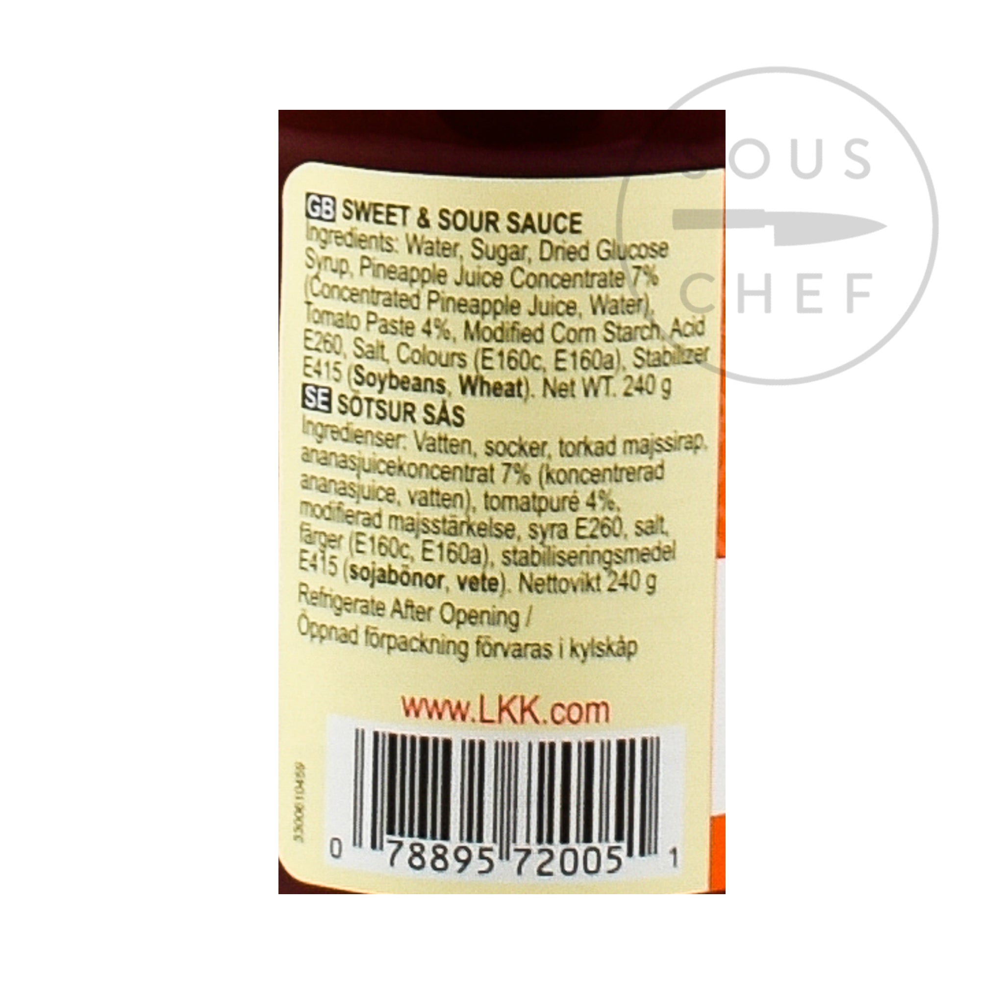 Lee Kum Kee Sweet & Sour Sauce 240g Ingredients Sauces & Condiments Asian Sauces & Condiments Chinese Food