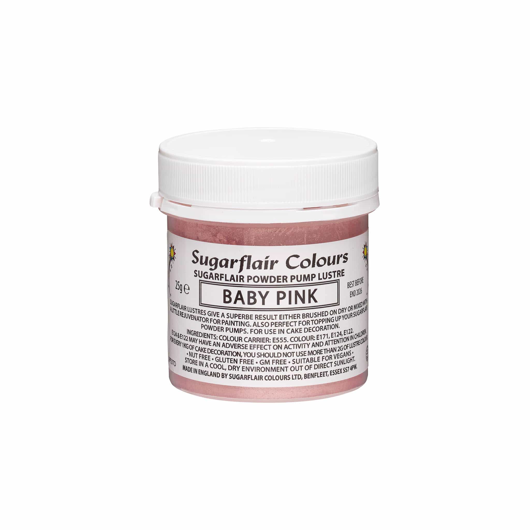 Sugarflair Edible Glitter Lustre Spray Pump Refill, Light Pink 25g