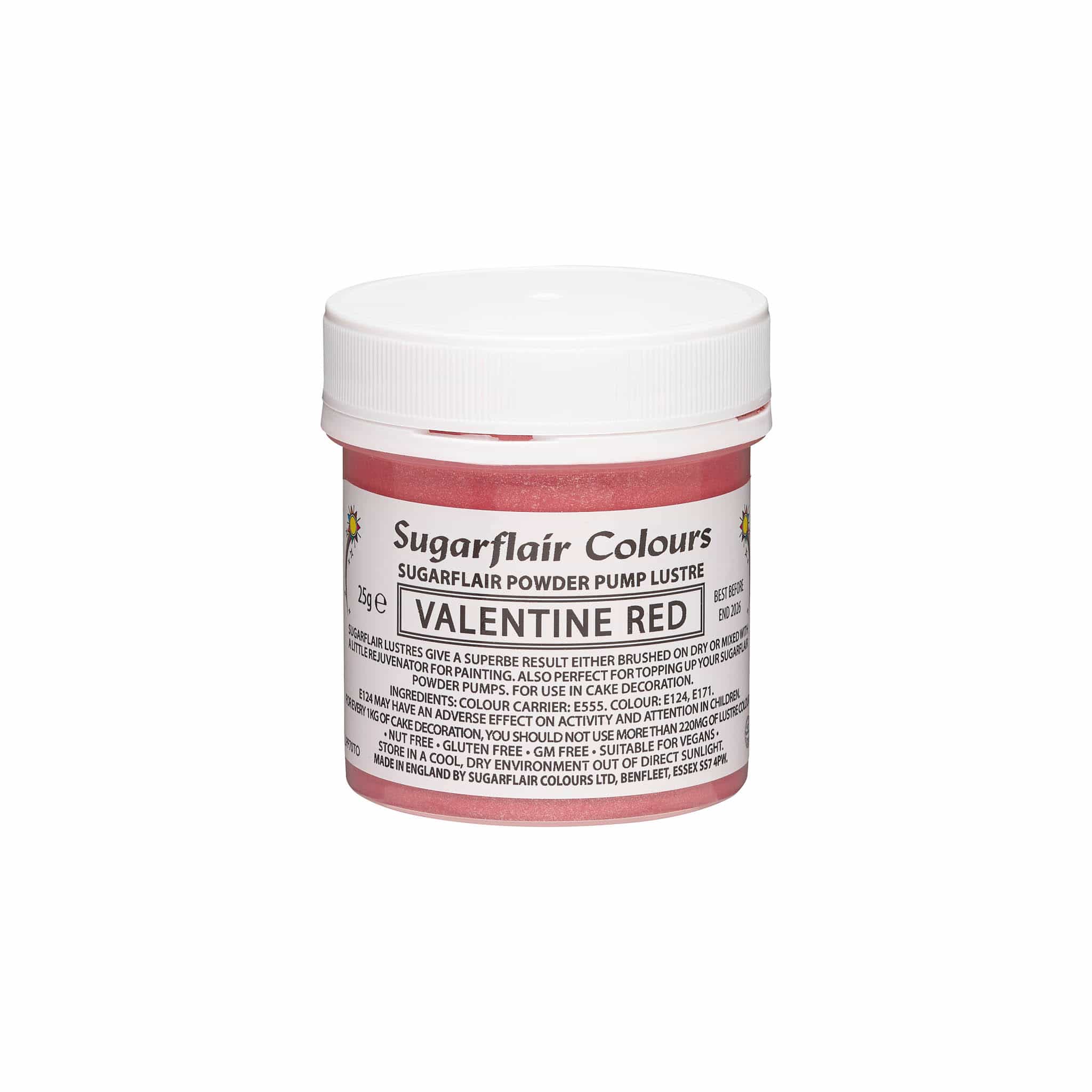Sugarflair Edible Glitter Lustre Spray Pump Refill, Red 25g