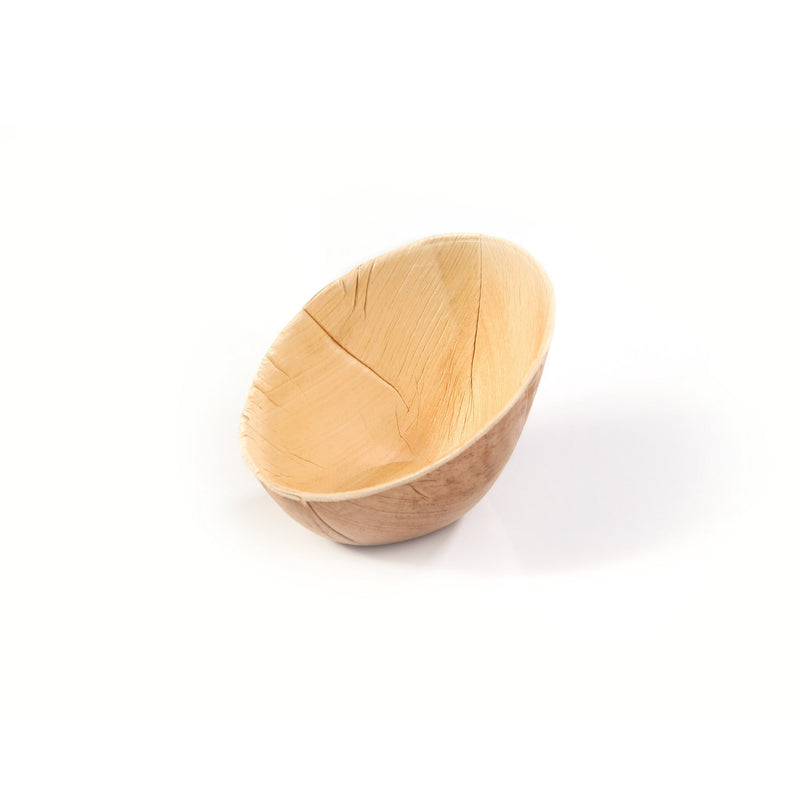 Palm Board Canape Oval Curved Small Bowl, 7 cl