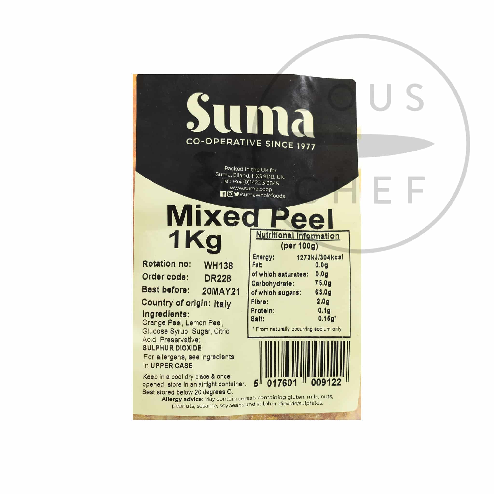 Mixed Peel 1kg back of pack