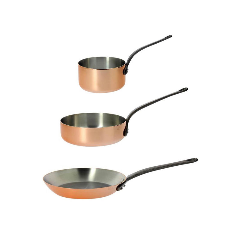 De Buyer Ultimate Induction-Compatible Copper Pan Set