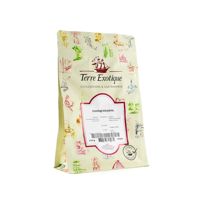 Terre Exotique Three Peppercorns Mix 250g packaging