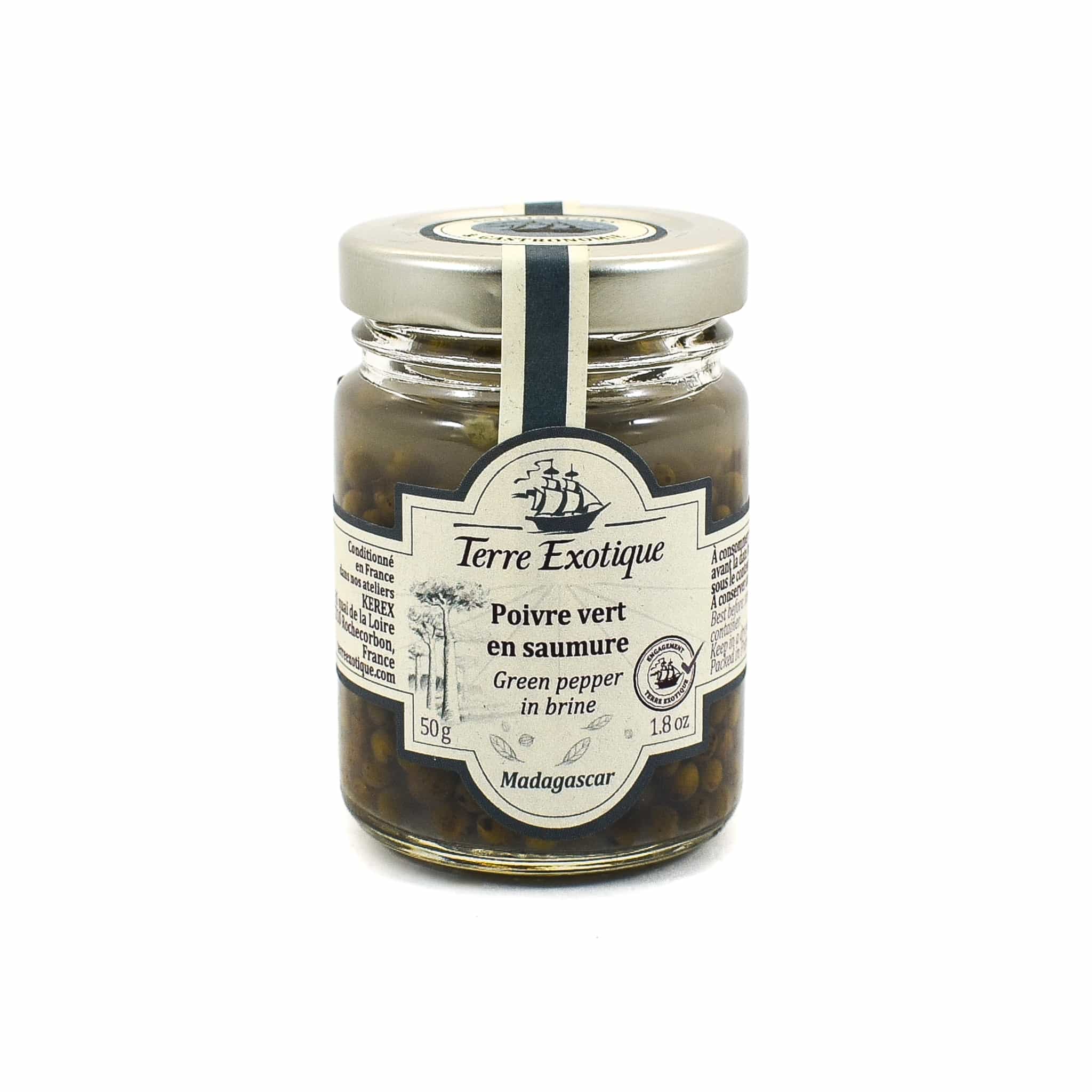 Terre Exotique Drained Green Pepper in Brine 50g