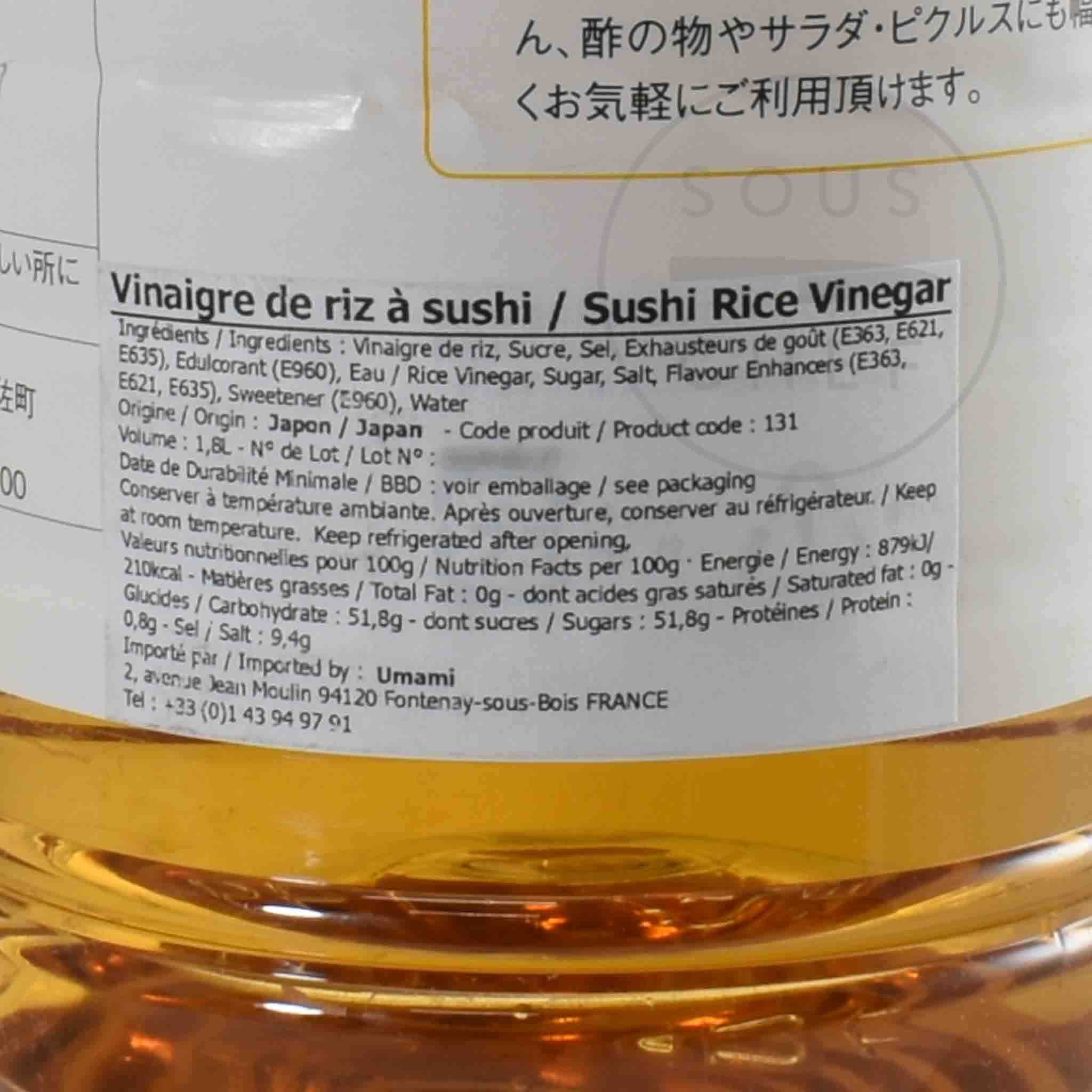 Sushi Rice Vinegar 1.8L