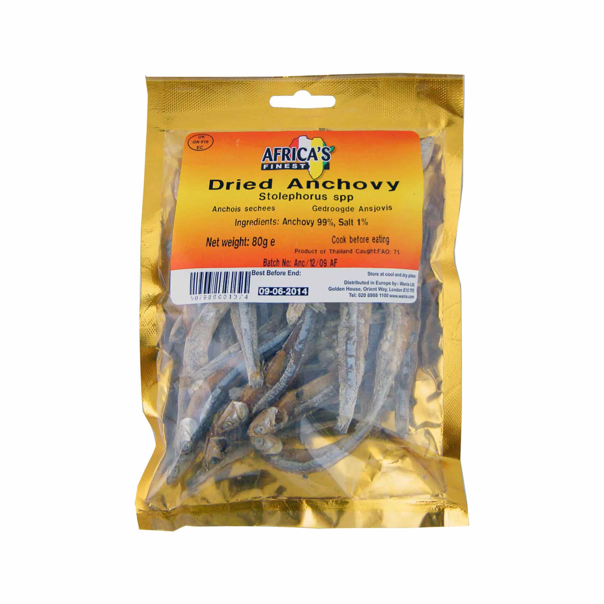 Africas Finest Dried Anchovies, 80g