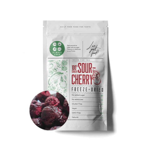 ZingyZoo Freeze Dried Whole Sour Cherry, 90g