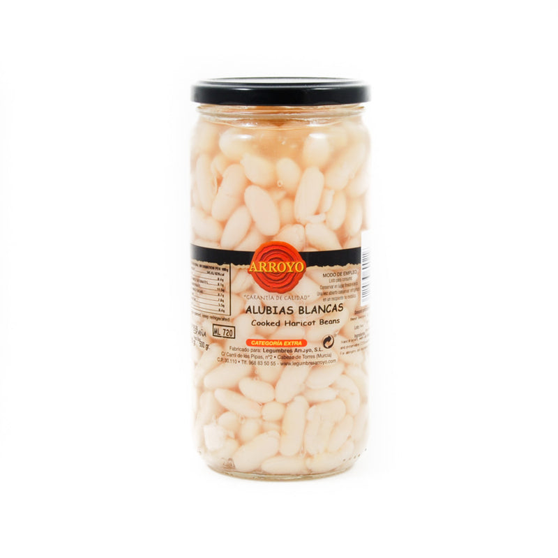 Delicioso Alubia Blanca - Cooked Haricot Beans 660g Ingredients Tofu & Beans & Pulses Spanish Food