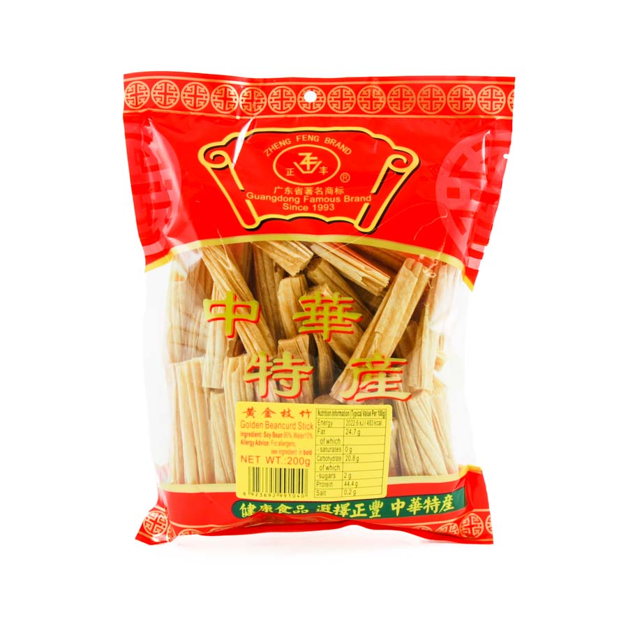 Zheng Feng Dried Bean Curd Sticks 200g Ingredients Tofu & Beans & Pulses