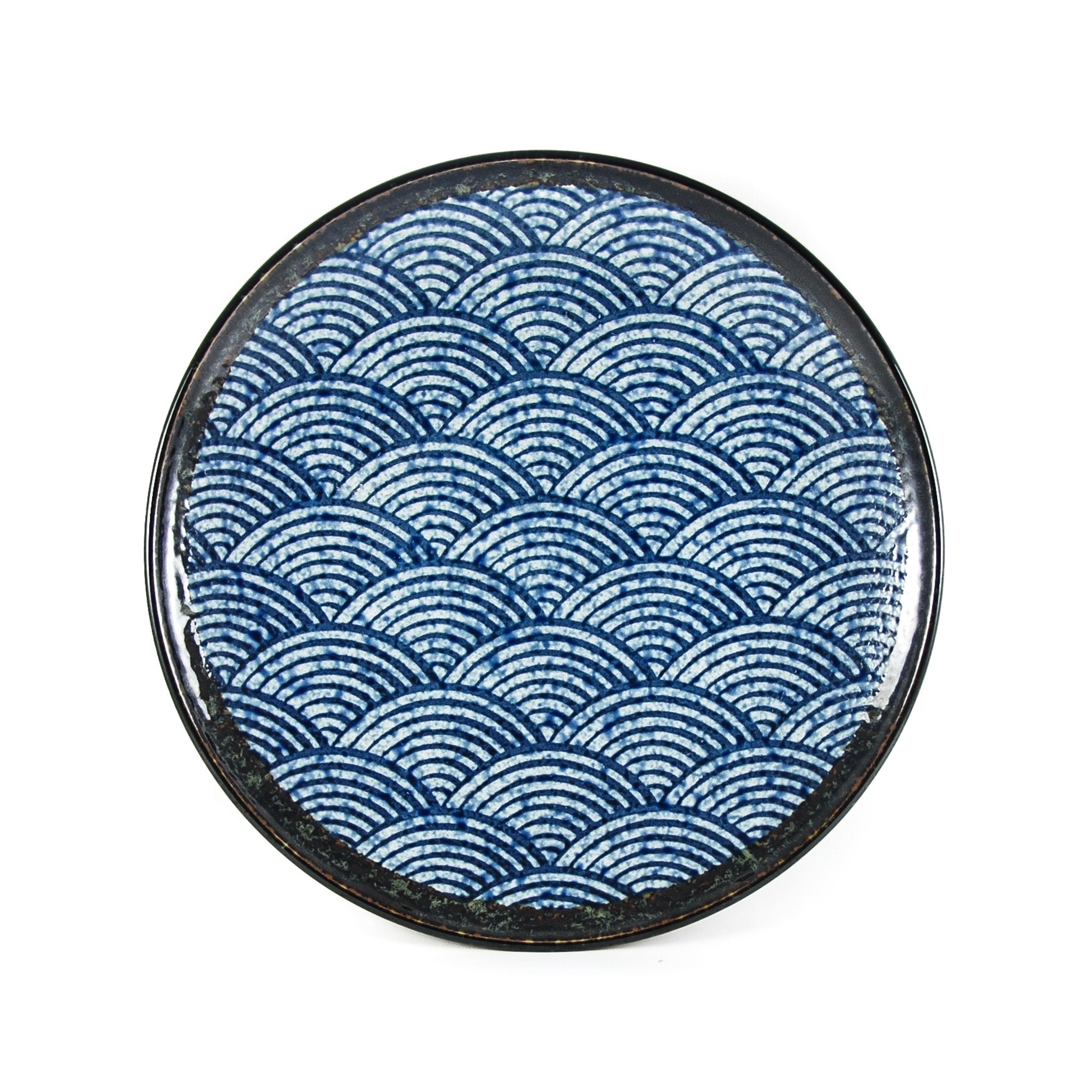 Kiji Stoneware & Ceramics Blue Wave Dinner Plate Tableware Japanese Tableware