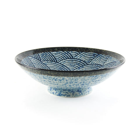 Blue Wave Large Shallow Bowl, 24.3cm