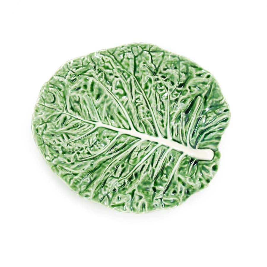 Bordallo Pinheiro Cabbage Leaf Oval Platter Tableware