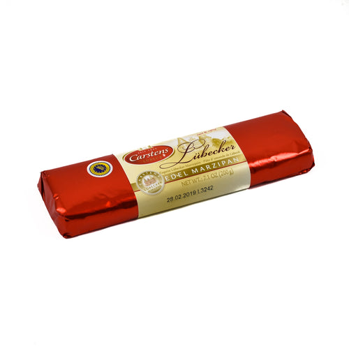 Carstens Plain Chocolate Covered Marzipan Bar - High Almond Content 200g Ingredients Chocolate Bars & Confectionery German Food