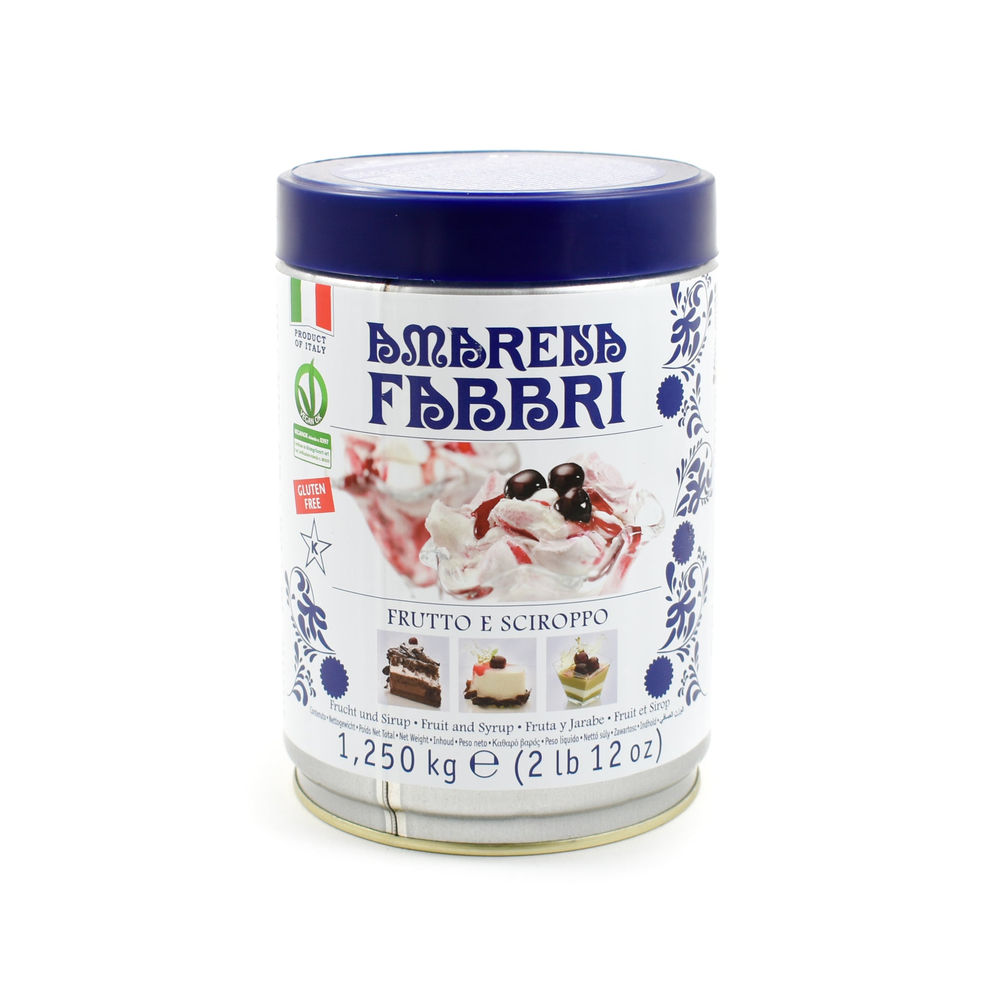 Fabbri Amarena Cherries in Syrup - 1.25kg Ingredients Baking Ingredients Dried & Preserved Fruit Italian Food