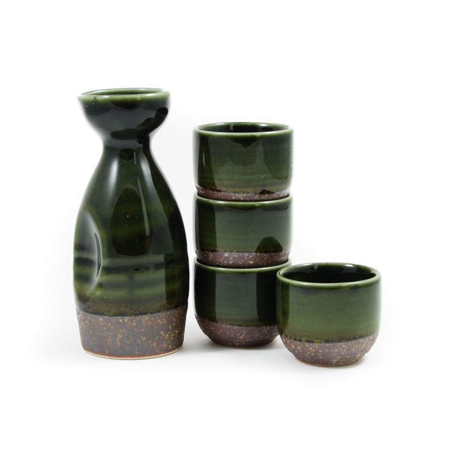 Kiji Stoneware & Ceramics Shinrin Sake Set Tableware Japanese Tableware Japanese Food