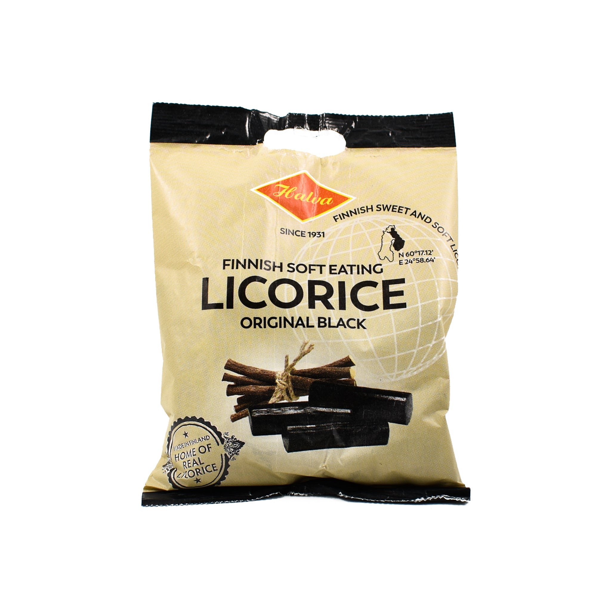 Halva Finnish Soft Eating Licorice Bag 200g Ingredients Chocolate Bars & Confectionery