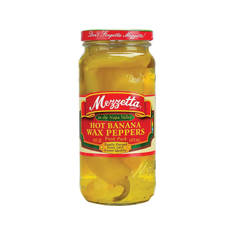 Mezzetta Hot Banana Wax Peppers 473g Ingredients Pickled & Preserved Vegetables American Food