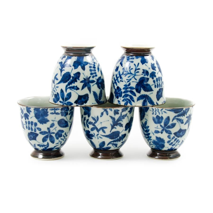 Kiji Stoneware & Ceramics Kashiwa Blue Japanese Teacup Set Tableware Japanese Tableware Japanese Food