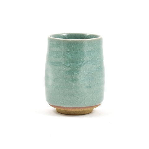 Large Duck Egg Blue Glaze Tea Cup