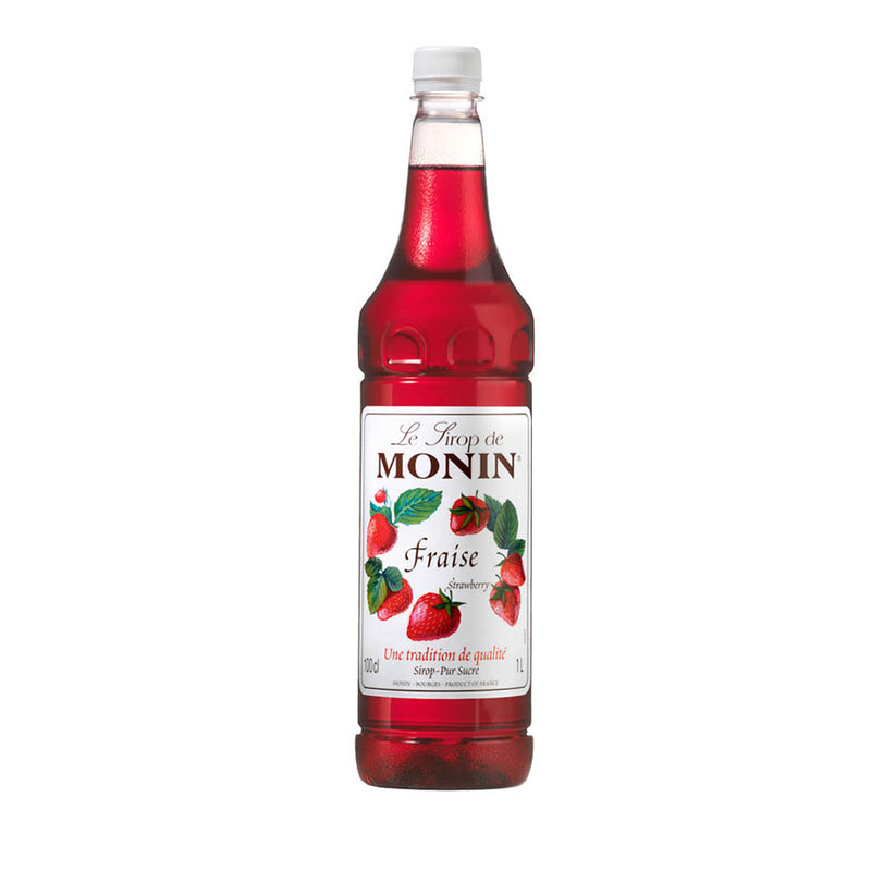 Monin Strawberry Syrup 1 ltr 1 litre Ingredients Drinks Syrups & Concentrates French Food