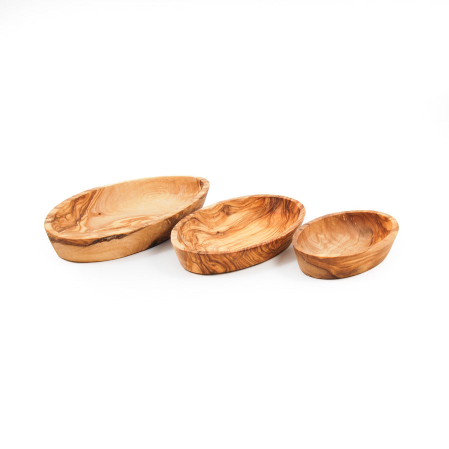 Naturally Med Olive Wood Stacking Bowl Set Tableware Wooden Boards & Chopping Boards