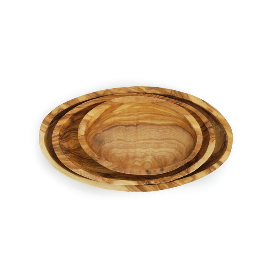 Naturally Med Olive Wood Stacking Bowl Set Tableware Wooden Boards & Chopping Boards