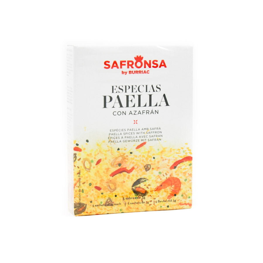Safronsa Paella Seasoning Sachets 5 x 3g Ingredients Seasonings Spanish Food