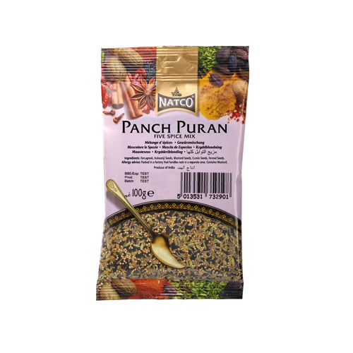 Natco Panchpuran 100g Ingredients Seasonings Indian Food