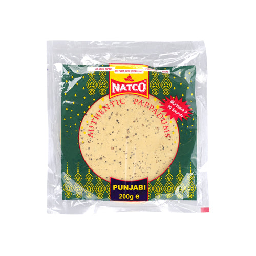 Natco Punjabi Poppadoms 200g Ingredients Savoury Snacks & Crackers Indian Food