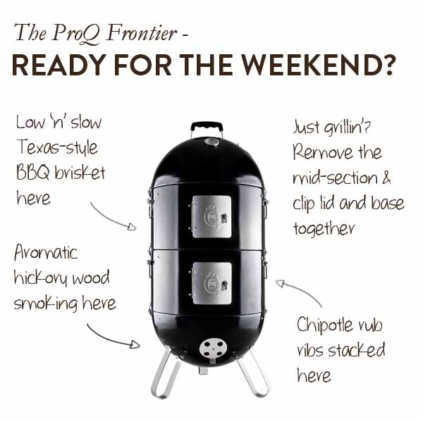 ProQ Frontier Elite 3in1 BBQ Smoker | Buy online at Sous Chef UK