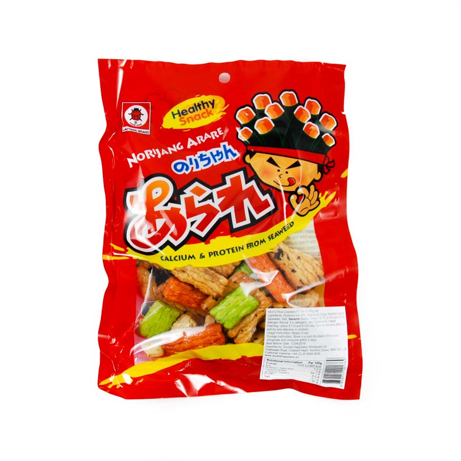 Ladybird Rice Crackers 100g Ingredients Savoury Snacks & Crackers Southeast Asian Food