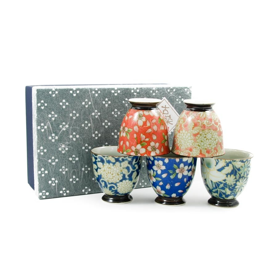 Kiji Stoneware & Ceramics Sarasa Japanese Teacup Set Tableware Japanese Tableware Japanese Food