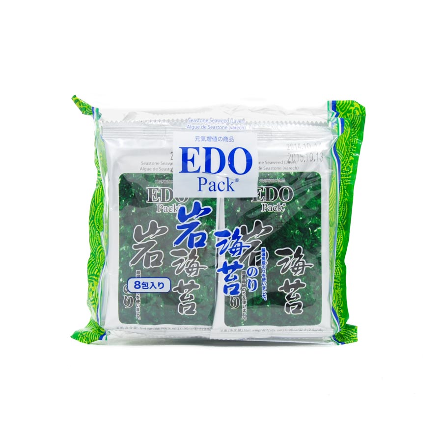 EDO Seasoned Seaweed Snack Pack 20g Ingredients Seaweed Squid Ink Fish Chinese Food