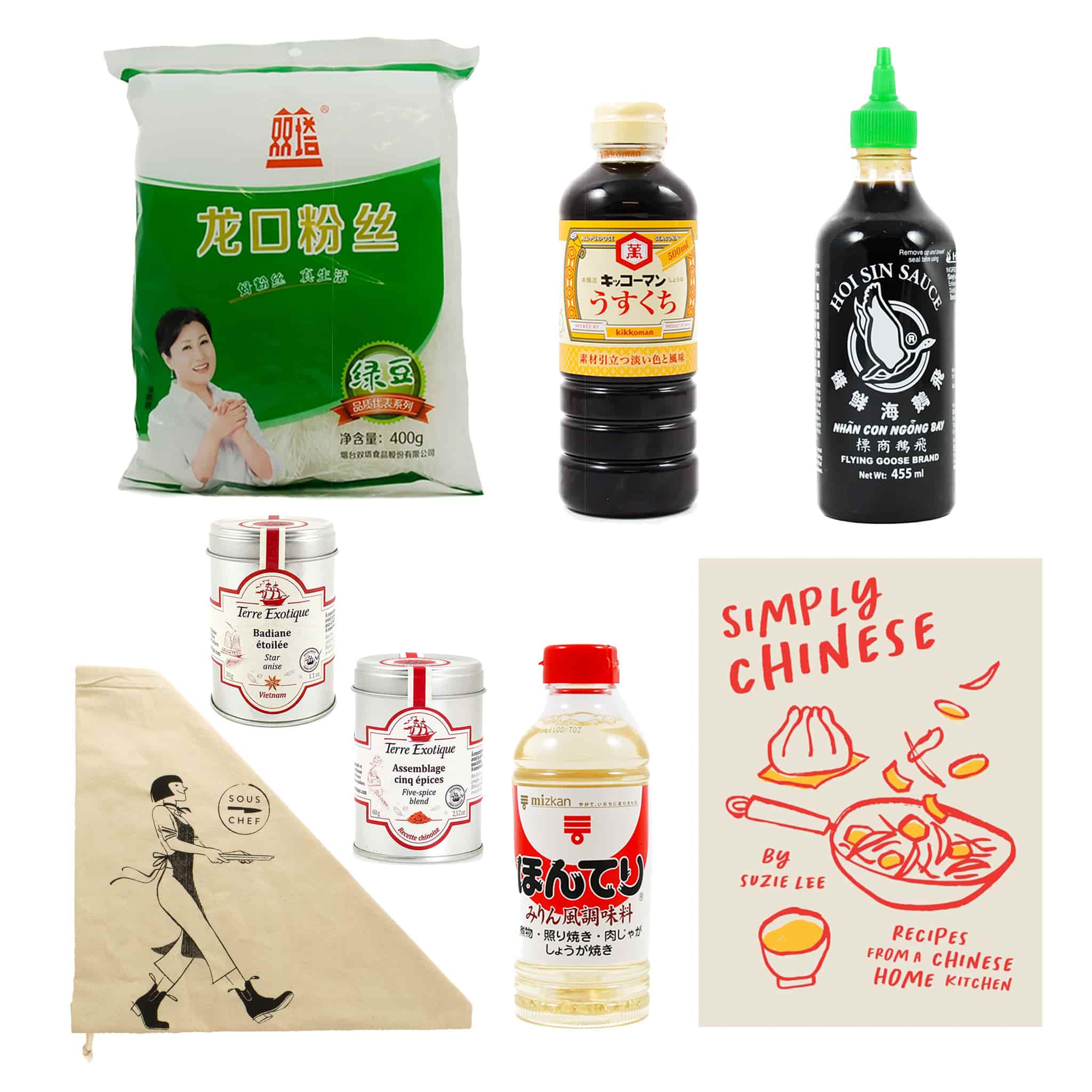 Simply Chinese Cookbook & Ingredients Set without Shaoxing Wine
