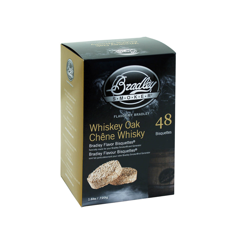Bradley Smoker Bradley Whiskey Oak Bisquettes Pack of 48 Cookware Food Smokers & BBQ